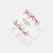 Mexican Flowers Baby Shower Fiesta Coined Paper 縁ありカクテルナプキン (角)