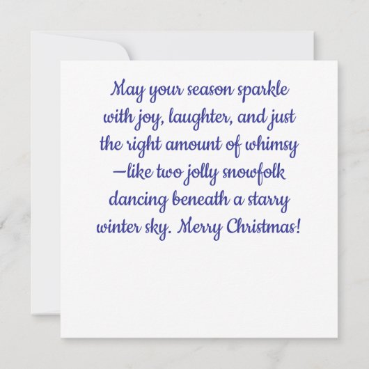 Mexican Folk Art Snowmen Snowman Personalized (裏面)