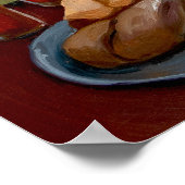 Mexican Folk Inspired White Cat Wall Art ポスター (角)