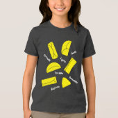 Mexican Food Burrito Fajita Enchilada Quesadilla トライブレンドＴシャツ (正面)