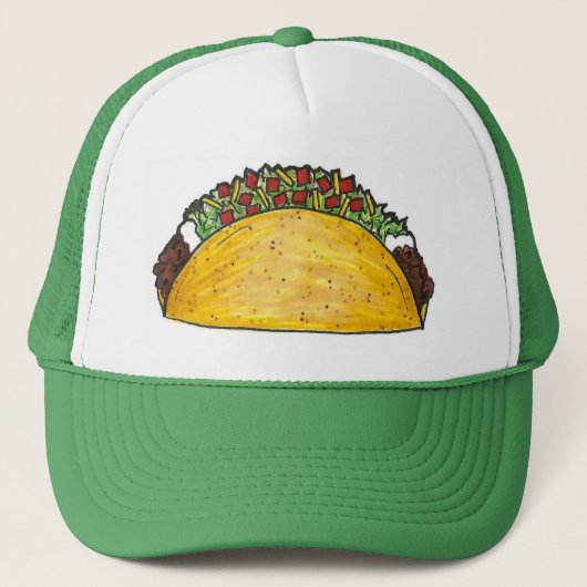 Mexican Food Foodie Taco Tacos Cinco de Mayo Hat キャップ (正面)
