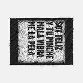 Mexican Funny Camisas Con Mensajes Motivacionales  フリースブランケット (正面(横))