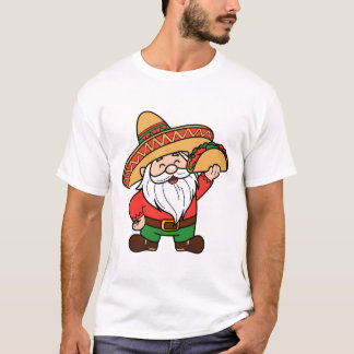 Mexican Gnome with Taco Design Funny Cinco de Mayo Tシャツ