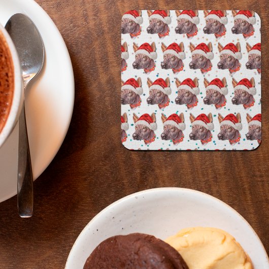 Mexican Hairless Dog Breed Christmas Stars スクエアペーパーコースター