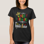 Mexican Holiday Sombrero Tequila Dance Gnome Cinco Tシャツ (正面)