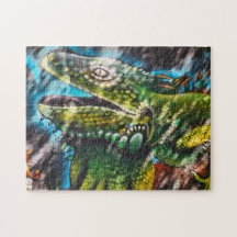 Mexican Iguana Mural in Playa Del Carmen