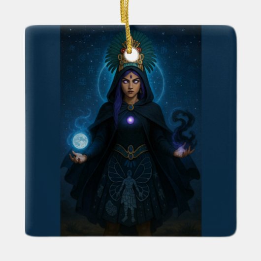 Mexican Indigenous Goddess Tlazolteotl Ornament セラミックオーナメント (正面)