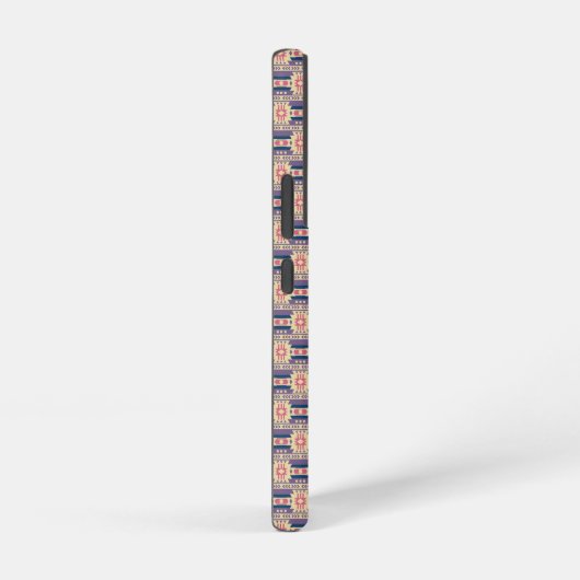 Mexican inspired pattern in blue, rose and beige samsung galaxyケース (右側面)