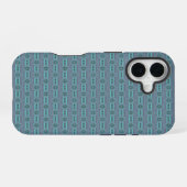 Mexican inspired pattern in gray and green iPhone 16ケース (裏面横)