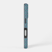 Mexican inspired pattern in gray and green iPhone 16ケース (右側面)