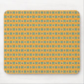 Mexican inspired pattern in yellow and blue マウスパッド (正面)