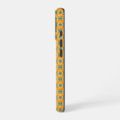 Mexican inspired pattern in yellow and blue iPhone 16ケース (左側面)