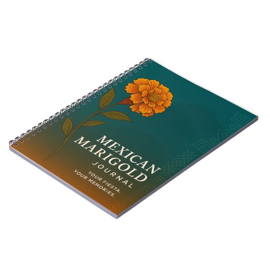 Mexican Marigold Journal: Nature-Inspired Notebook ノートブック (左側)