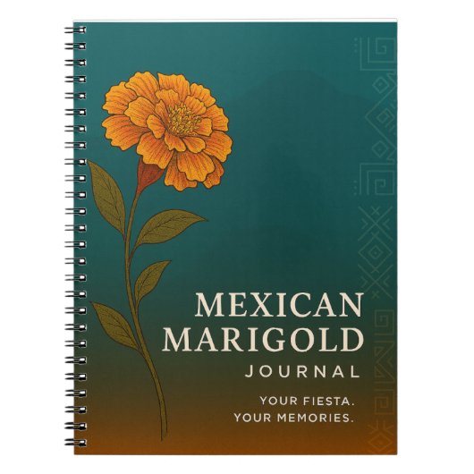 Mexican Marigold Journal: Nature-Inspired Notebook ノートブック (正面)