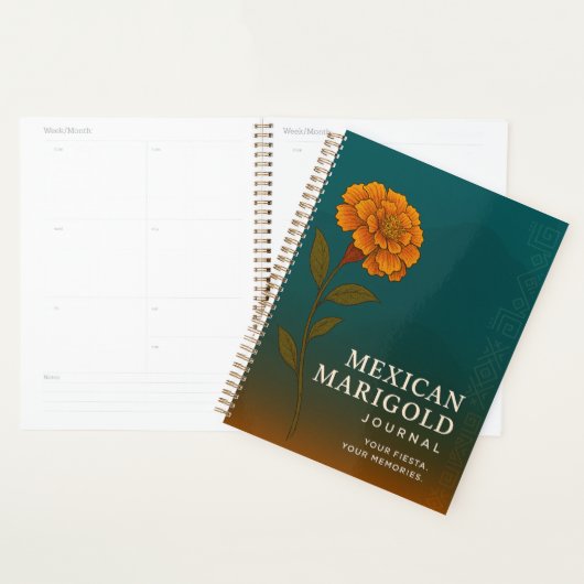 Mexican Marigold Journal: Nature-Inspired Notebook プランナー手帳 (ディスプレー)