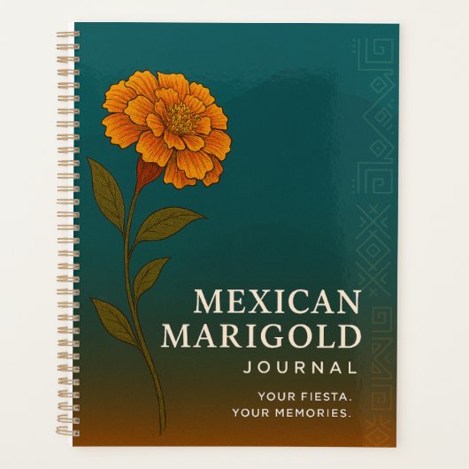Mexican Marigold Journal: Nature-Inspired Notebook プランナー手帳 (正面)