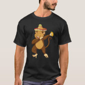 Mexican Monkey Taco Dabbing Cinco De Mayo Tシャツ (正面)