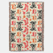 Mexican Otomi Home Decor スローブランケット (正面縦)