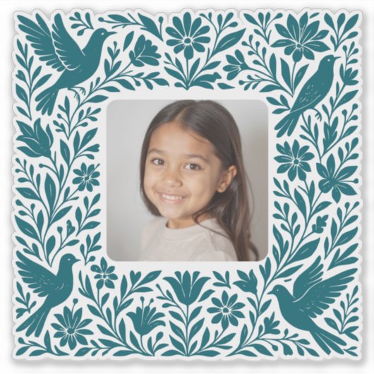 Mexican Otomí Tenango Talavera with Photo シール (正面)