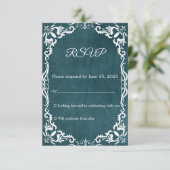 Mexican Papel Picado Wedding RSVP Card (スタンド正面)