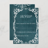 Mexican Papel Picado Wedding RSVP Card (正面/裏面)