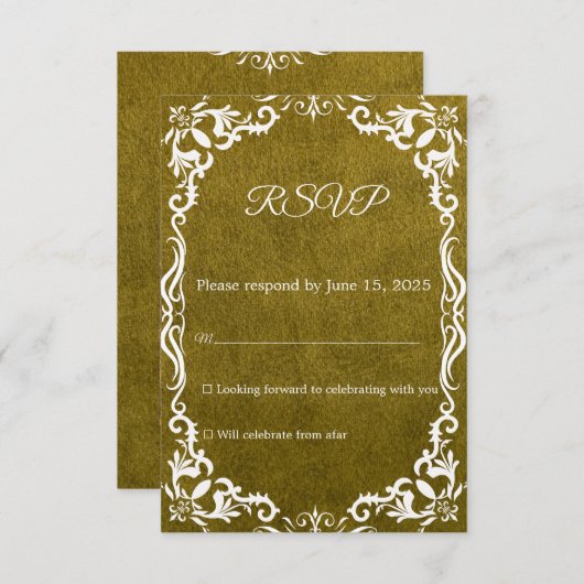 Mexican Papel Picado Wedding RSVP Card (正面/裏面)