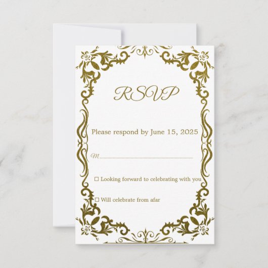 Mexican Papel Picado Wedding RSVP Card (正面)