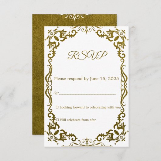 Mexican Papel Picado Wedding RSVP Card (正面/裏面)