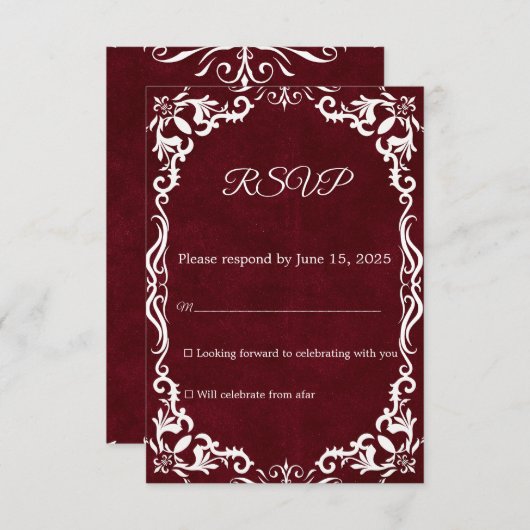 Mexican Papel Picado Wedding RSVP Card (正面/裏面)