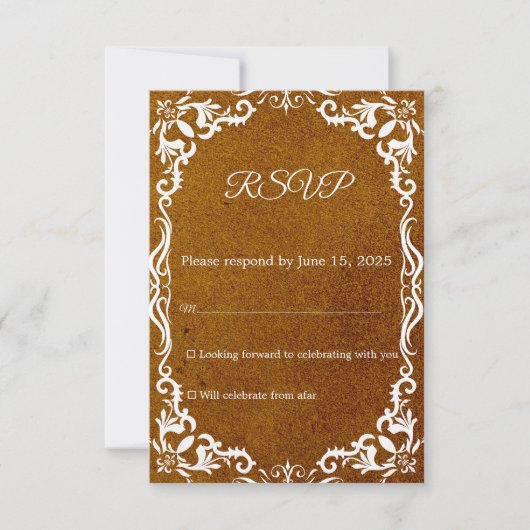 Mexican Papel Picado Wedding RSVP Card (正面)