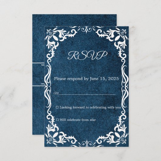 Mexican Papel Picado Wedding RSVP Card (正面/裏面)