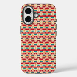 Mexican Pattern in Beige and Red iPhone 16ケース