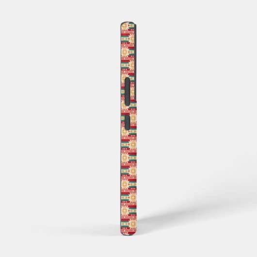 Mexican Pattern in Beige and Red Samsung Galaxyケース (右側面)