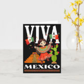 Mexican pride flag mexico roots heritage mexico  カード (黄色い花)