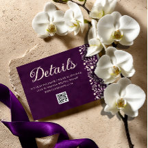 Mexican Purple Wedding Details QR code
