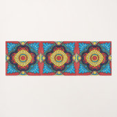 Mexican red talavera tile ヨガマット (裏面(横))