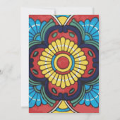 Mexican red talavera tile 招待状 (裏面)