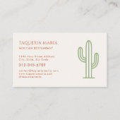 Mexican Restaurant Catering Service Photo 名刺 (裏面)