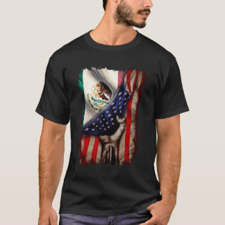 Mexican Roots American Mexican Flag Mexico Is Call Tシャツ