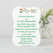 Mexican Rose Flag Personalized Wedding 招待状 (スタンド正面)
