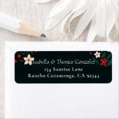 Mexican Rustic Elegant Christmas Return Address ラベル (インサイチュ)