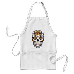Mexican skull day of the dead スタンダードエプロン