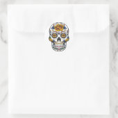 Mexican Skull Sticker ラウンドシール (バッグ)