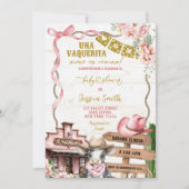 Mexican Spanish Girl Little Cowgirl Baby Shower 招待状 (正面)