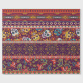 Mexican style traditional fabric patchwork abstrac ラッピングペーパー (フラット)