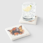 Mexican Sugar Skull Calavera Catrina Stone Coaster ストーンコースター (横)