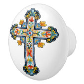 Mexican Talavera Cross Ceramic Knob セラミックノブ (右)