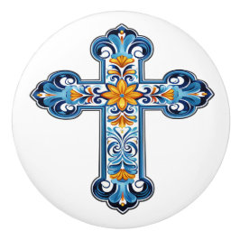 Mexican Talavera Cross Ceramic Knob セラミックノブ