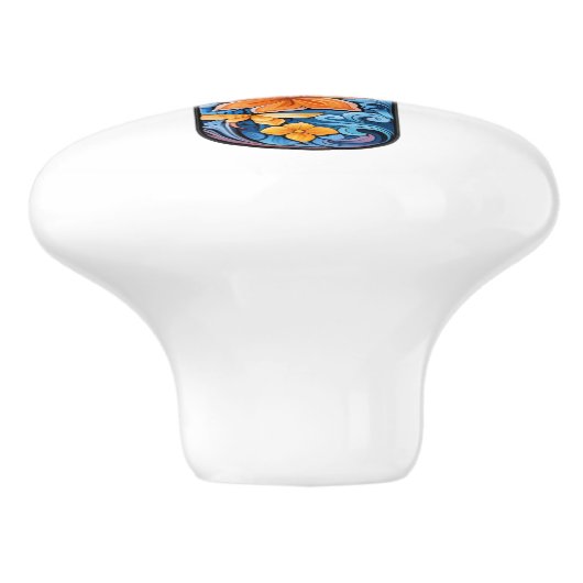 Mexican Talavera Cross Ceramic Knob セラミックノブ (側面)