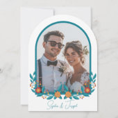 Mexican Talavera Floral Arch Wedding Invitation 招待状 (裏面)